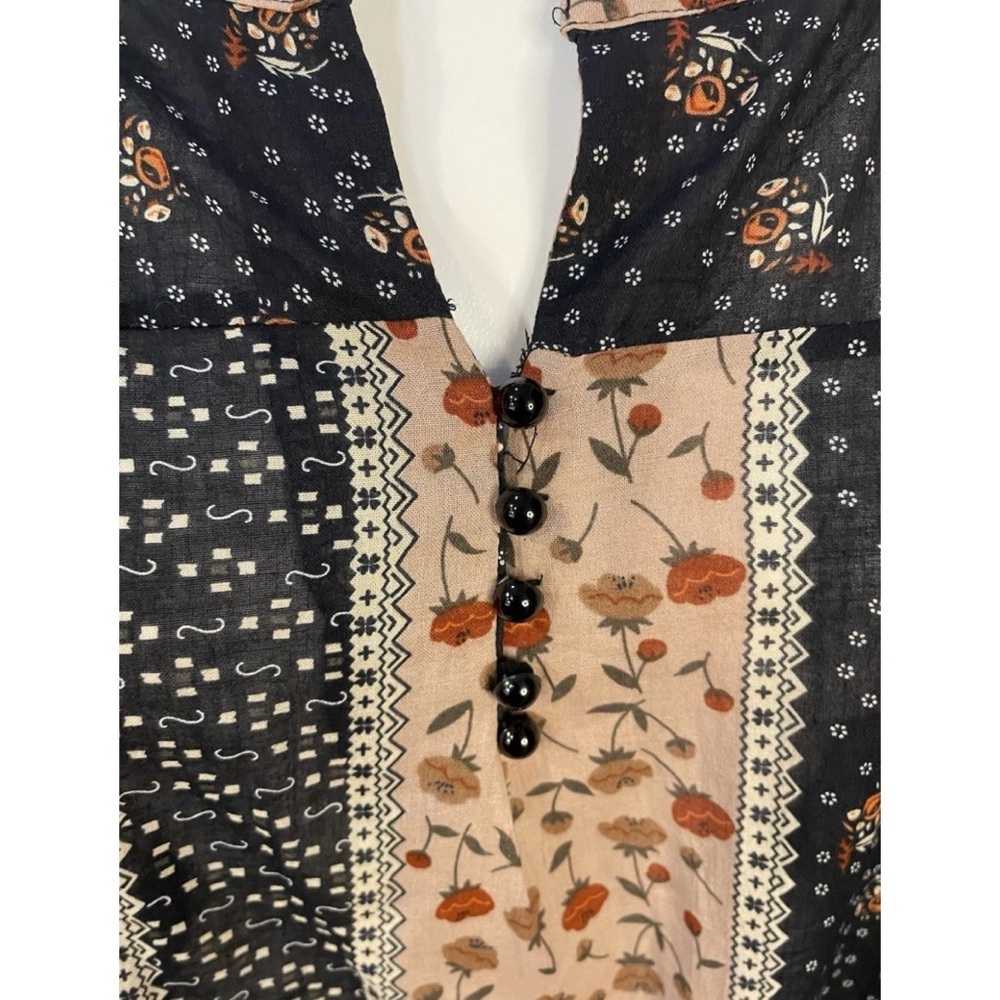 Zanzea Collection Cotton Pullover Tunic Top Womens Size XXXL Black Beige Orange - Picture 6 of 7